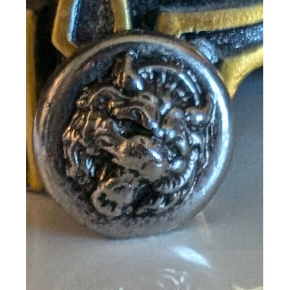 Vintage Lion Head Silvertone One Metal 3/4" Button Good Quality Heavy - Picture 4 of 8